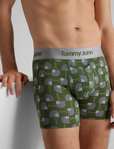 Tommy John Men's Second Skin Trunk 4" Boxer Brief In Blue