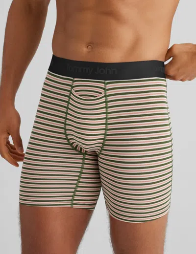 Tommy John Men's Second Skin Mid-length Boxer Brief 6" In Blue