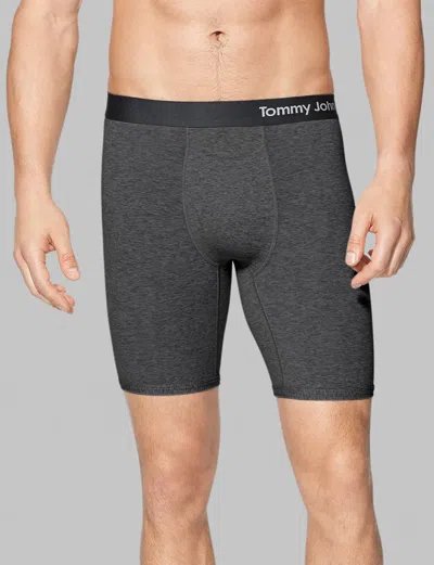 Tommy John Men's Cool Cotton Boxer Brief 8" In Blue