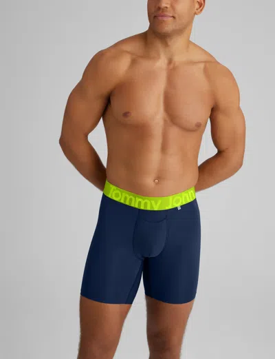 Tommy John Men's 360 Sport Mid-length Boxer Brief 6" In Blue