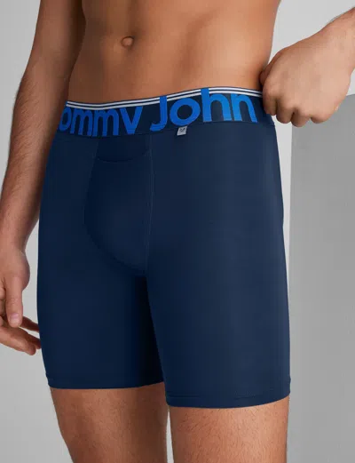 Tommy John Men's 360 Sport Boxer Brief 8" In Black
