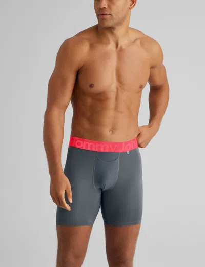 Tommy John Men's 360 Sport Boxer Brief 8" In Black
