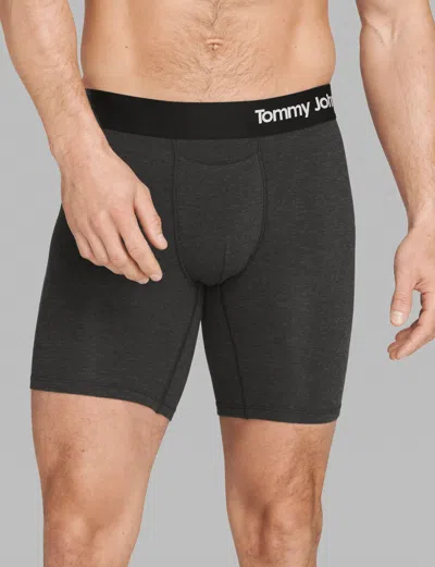 Tommy John Men's Cool Cotton Mid-length Boxer Brief 6" In Multi