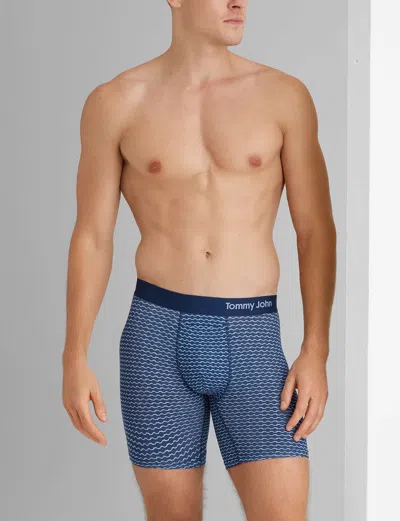 Tommy John Men's Cool Cotton Mid-length Boxer Brief 6" In Multi