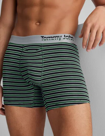 Tommy John Men's Cool Cotton Trunk 4" Boxer Brief In Blue