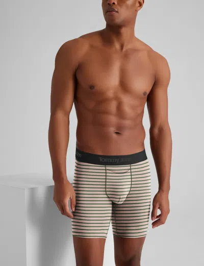 Tommy John Men's Second Skin Boxer Brief 8" In Blue