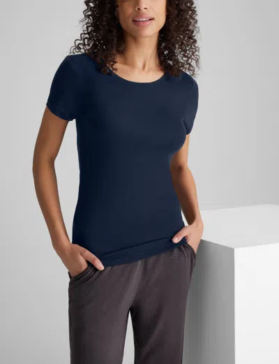 Tommy John Women's Micro Rib Cap Sleeve T-shirt In Black