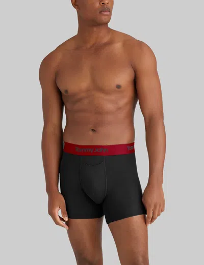Tommy John Second Skin 4-inch Boxer Briefs In Black