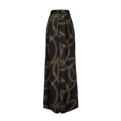 Yomisma Women's Gold / Black Justine Yacht Slacks In Black