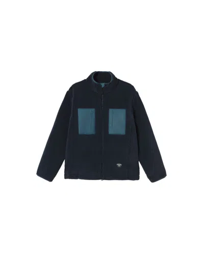 Thinking Mu Men's Blue Fleece Marcus Jacket In Blue