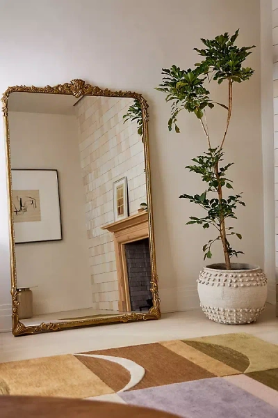 Anthropologie The Vintage Mila Floor Mirror In Gold