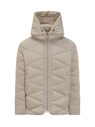 Duno Beige Corduroy Down Jacket In Neutral