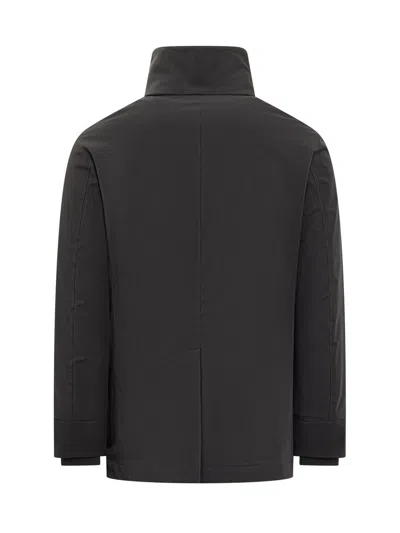 Duno Double-breasted Jacket Black Waterproof In Black