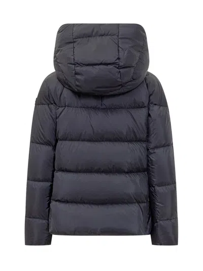 Peuterey Wraparound-hood Quilted Jacket In Blue