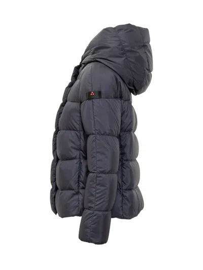 Peuterey Wraparound-hood Quilted Jacket In Blue