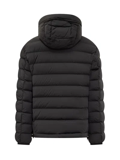Peuterey Quilted Black Puffer Jacket With Hooded Design In Black