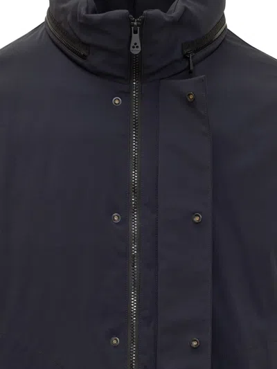Peuterey Blue Technical Jacket With High Collar In Blue
