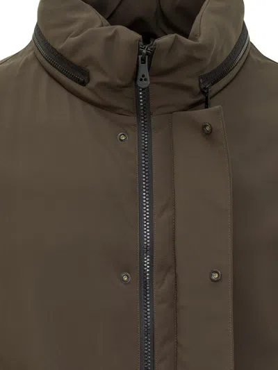 Peuterey Parka Green Military Minimal In Green