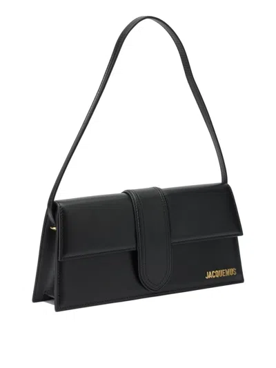 Jacquemus Le Bambino Long In Smooth Leather Bags In Black