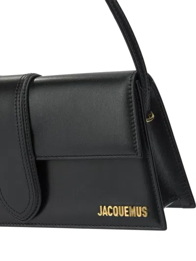 Jacquemus Le Bambino Long In Smooth Leather Bags In Black