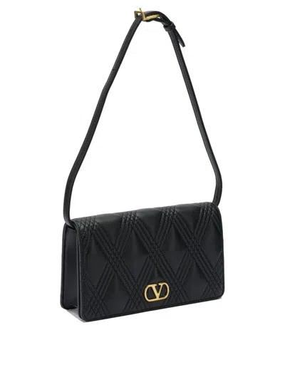 Valentino Quiltie 67 Mini Shoulder Bag In Quilted Nappa In Black