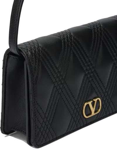 Valentino Quiltie 67 Mini Shoulder Bag In Quilted Nappa In Black