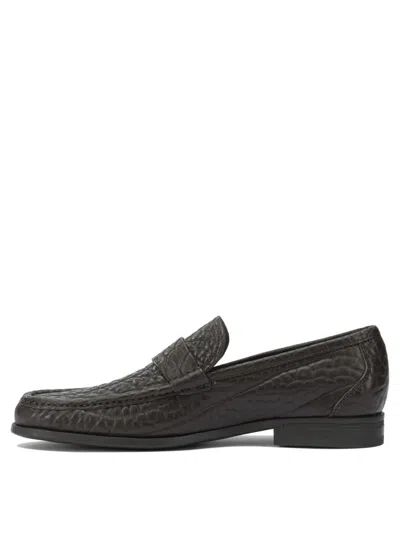 Ferragamo Stylish Loafers And Slippers Metal Buckle In Brown