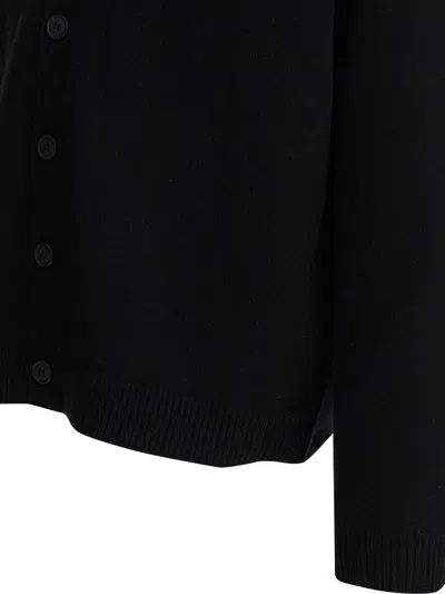 Maison Kitsuné Black Fox Head Cardigan With Buttons Closure In Black