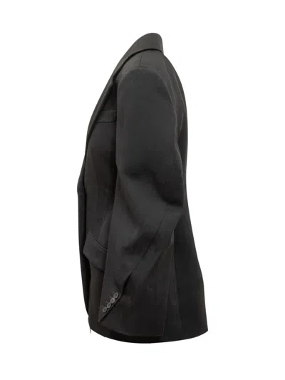 Givenchy Tailored Wool Blazer Notched Lapels In Black