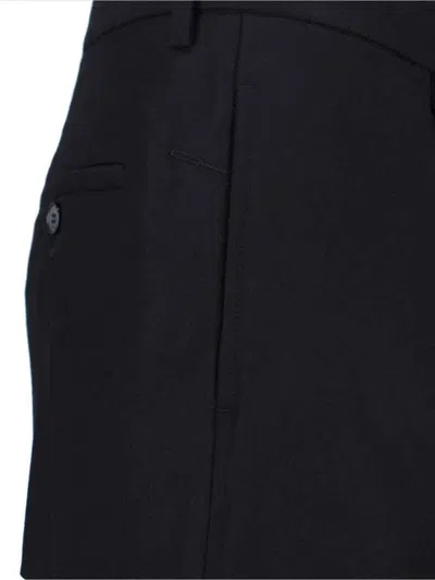 Cruna Straight-leg Black Trousers With Tailored Fit In Black