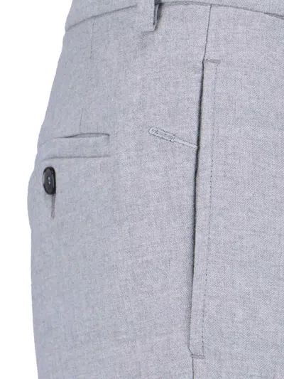 Cruna Straight-leg Grey Trousers With Structured Waistband In Gray