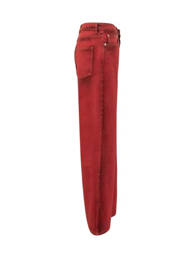 Msgm Five-pocket Jeans In Red