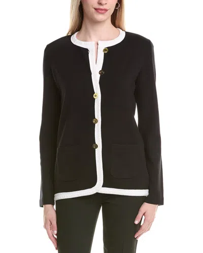St John St. John Knit Jacket In Black