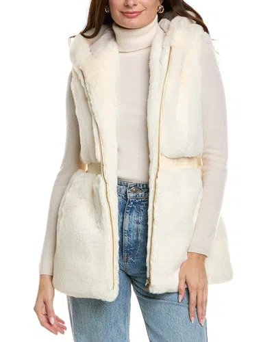 La Fiorentina Cinched Waist Vest In White