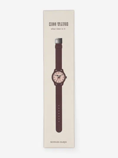 Konges Slojd Kids Cherry Watch In Brown