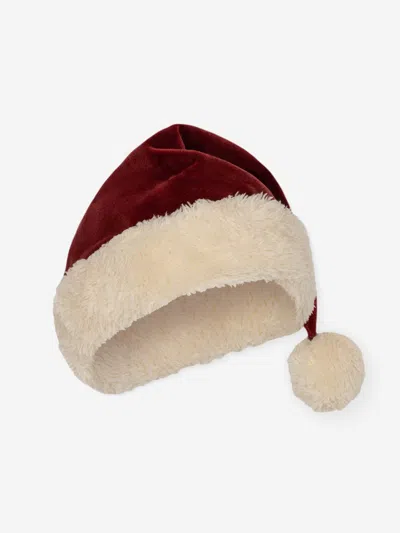 Konges Slojd Kids Velvet Christmas Hat In Brown