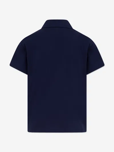 Missoni Boys Zigzag Pocket Polo Shirt In Blue