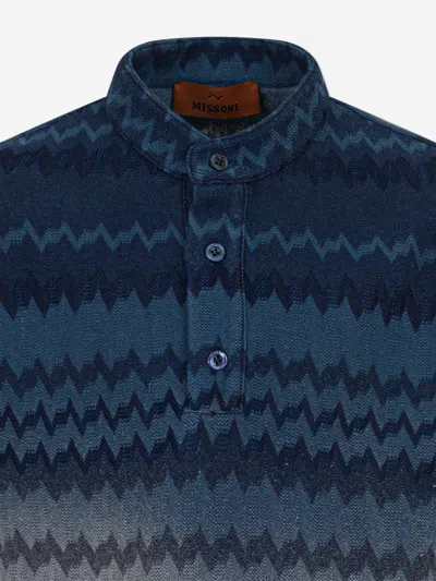Missoni Boys Zigzag Top In Blue