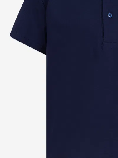 Missoni Boys Zigzag Pocket Polo Shirt In Blue