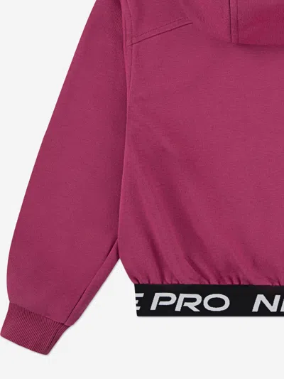 Nike Girls Np Essentials Zip Up Top In Pink