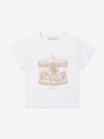 Atelier Choux Girls Carousel T-shirt In White
