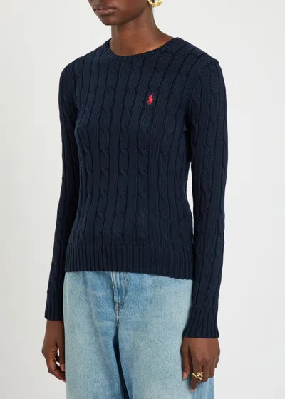 Polo Ralph Lauren Midnight Blue Cotton Sweater In Blue