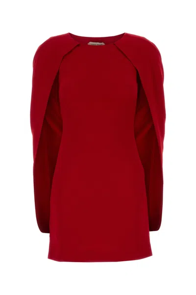 Alberta Ferretti Alberta Ferreti Red Stretch Crepe Mini Dress In Red