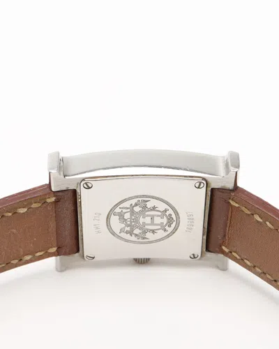 Pre-owned Hermes Hermès Heure H 21mm Ref Hh1.210 Watch In White