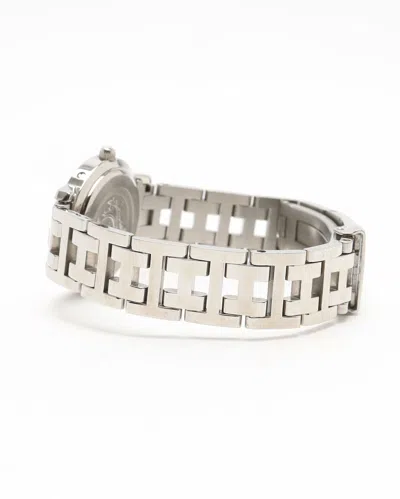 Pre-owned Hermes Hermès Clipper 24mm Ref Cl4.230 Mother-of-pearl Dial Watch