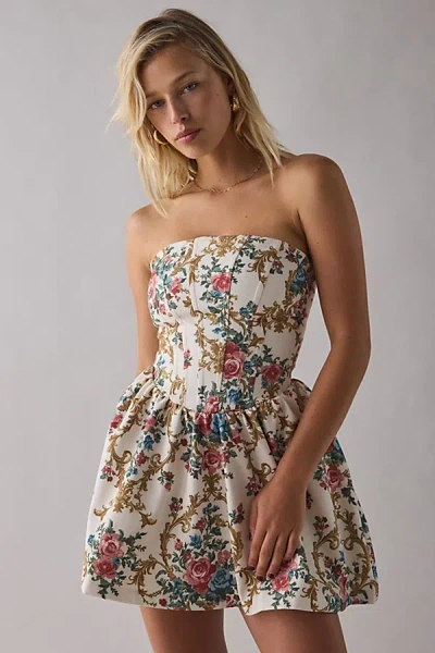 Kimchi Blue Sugar Plum Strapless Corset Mini Dress In Neutral, Women's At Urban Outfitters In Multi