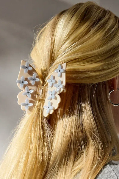 Urban Outfitters Embellished Butterfly Claw Clip In Neutral Pattern, Women's At  In Gold