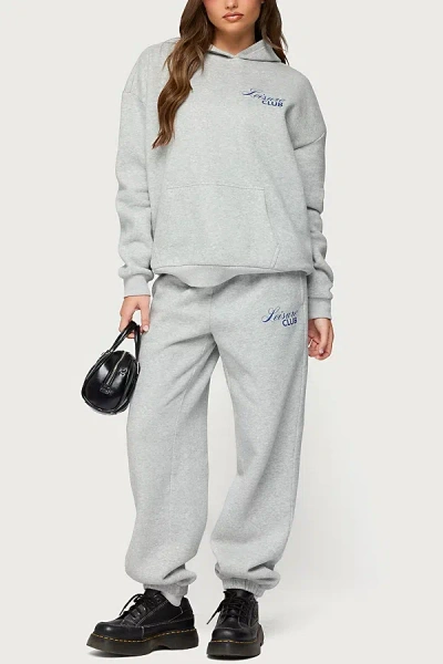 Edikted Leisure Club Sweatpants In Gray