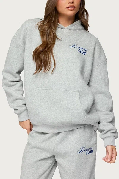 Edikted Leisure Club Hoodie In Gray