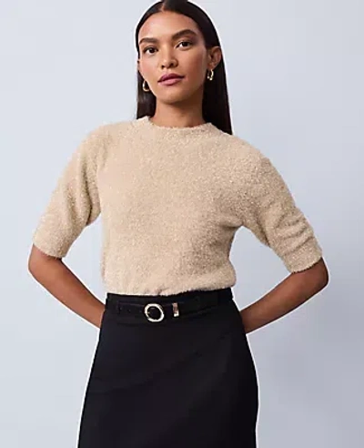 Ann Taylor Metallic Sweater Tee In Neutral